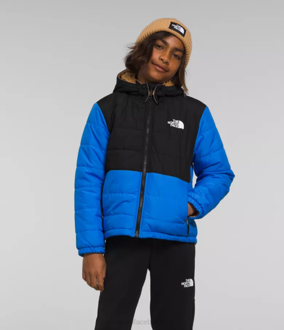 bleu optique enfants The North Face veste à capuche réversible à fermeture éclair intégrale mt chimbo 62XR79