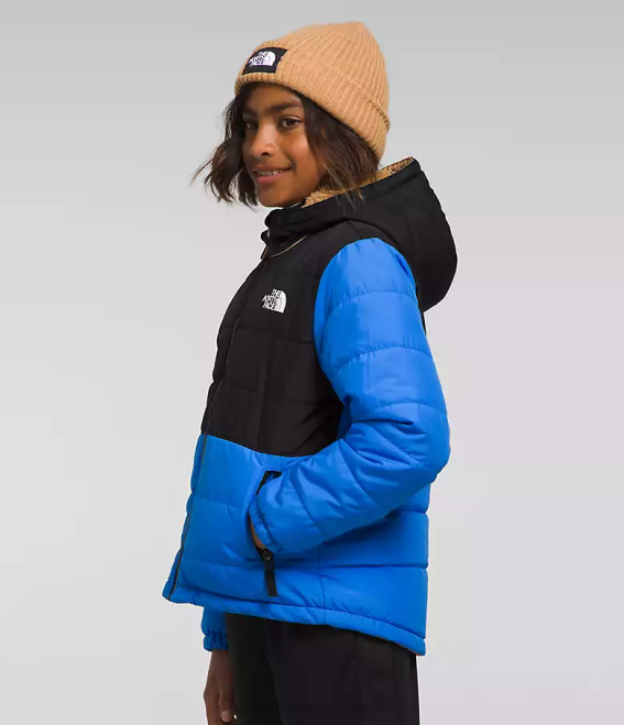 bleu optique enfants The North Face veste à capuche réversible à fermeture éclair intégrale mt chimbo 62XR79