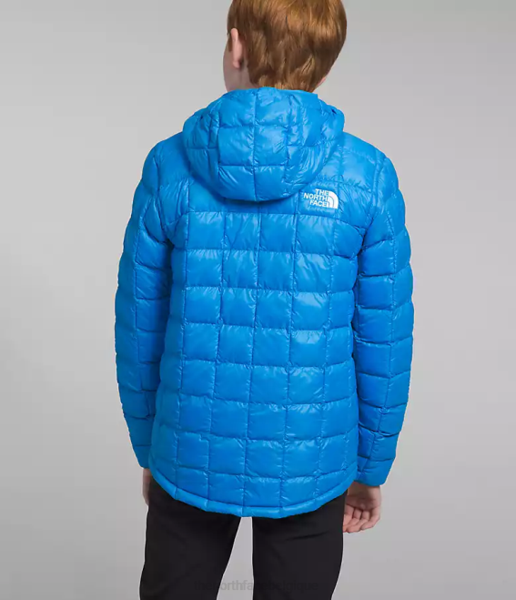 bleu optique enfants The North Face veste à capuche thermoball 62XR632