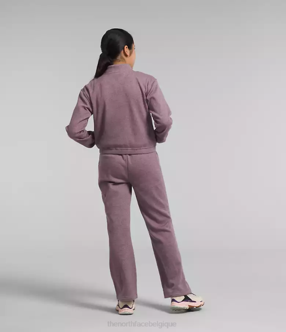gris fauve chiné enfants The North Face veste confortable à fermeture éclair en polaire Dream 62XR986