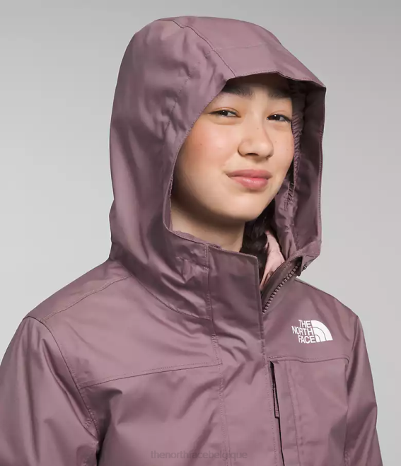 gris fauve enfants The North Face triclimate nord vers le bas 62XR579