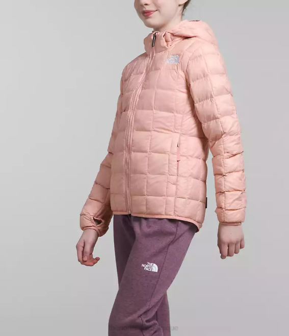 mousse rose enfants The North Face veste à capuche thermoball 62XR180