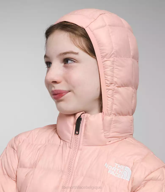 mousse rose enfants The North Face veste à capuche thermoball 62XR180