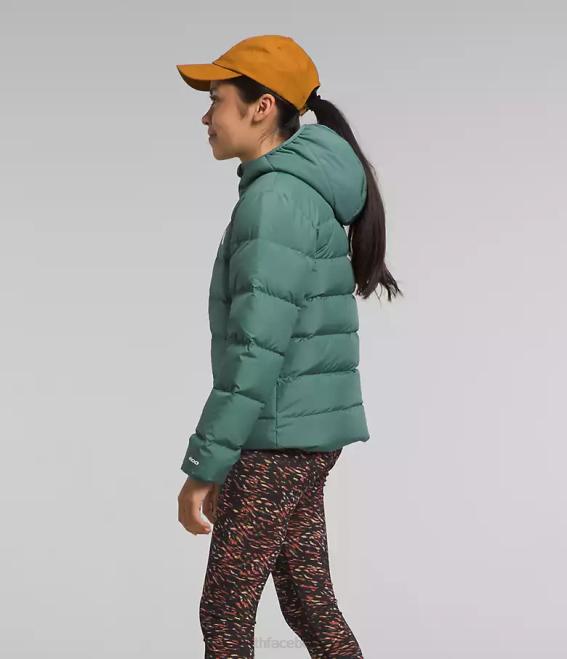 sauge noire enfants The North Face doudoune réversible à capuche en duvet 62XR628