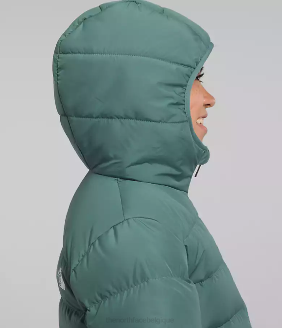 sauge noire enfants The North Face doudoune réversible à capuche en duvet 62XR628