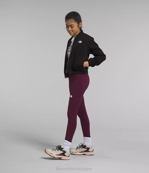 tnf noir chiné enfants The North Face veste confortable à fermeture éclair en polaire Dream 62XR985