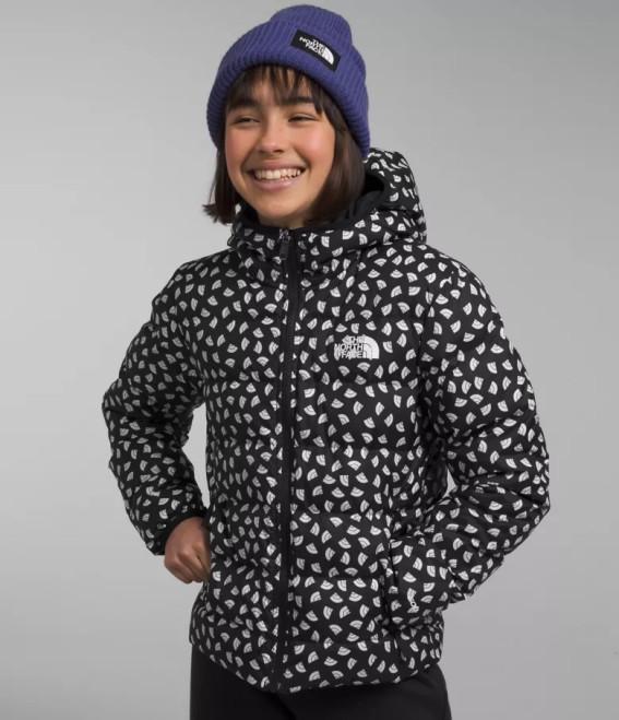 tnf noir tnf mini tirage au sort enfants The North Face doudoune réversible à capuche en duvet 62XR906