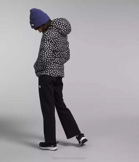 tnf noir tnf mini tirage au sort enfants The North Face doudoune réversible à capuche en duvet 62XR906