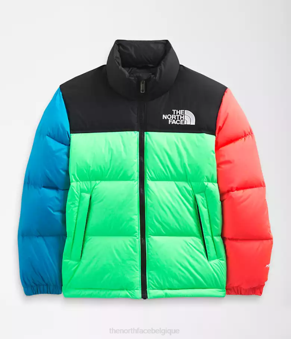 vert de chlorophylle enfants The North Face veste nuptse rétro 1996 62XR340