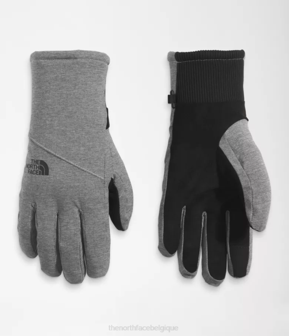 tnf gris moyen chiné femmes The North Face gants shelbe raschel etip 62XR858