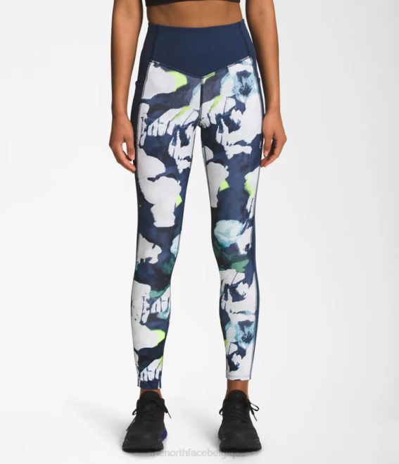 imprimé floral abstrait marine smmt femmes The North Face collants à poche dune sky 62XR384