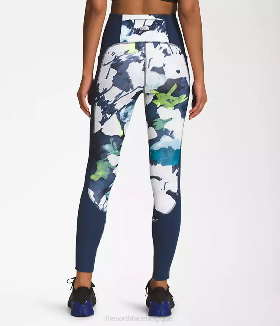 imprimé floral abstrait marine smmt femmes The North Face collants à poche dune sky 62XR384