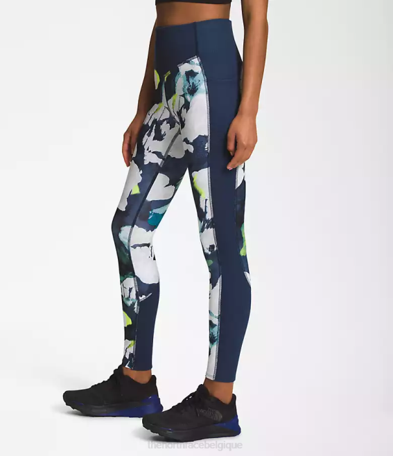 imprimé floral abstrait marine smmt femmes The North Face collants à poche dune sky 62XR384