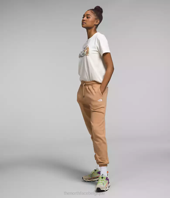 beurre d'amande/tnf blanc femmes The North Face pantalon de survêtement en molleton à demi-dôme 62XR977