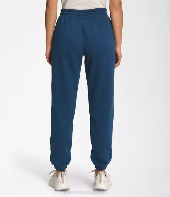 bleu ombre/blanc tnf femmes The North Face pantalon de survêtement en molleton à demi-dôme 62XR979