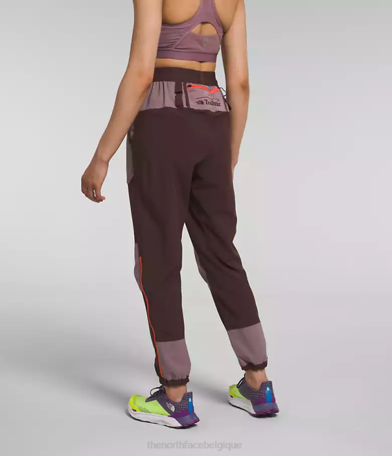 brun charbon/gris fauve femmes The North Face pantalon de jogging trailwear okt flash 62XR853