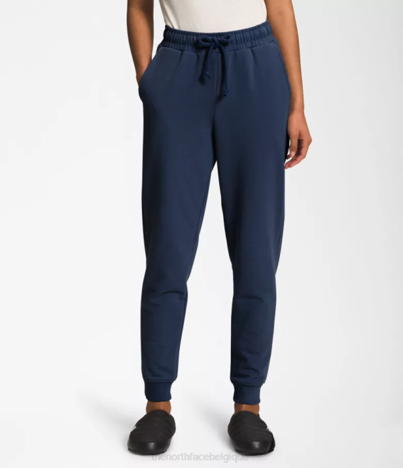 marine du sommet femmes The North Face pantalon de jogging à écusson Heritage 62XR332
