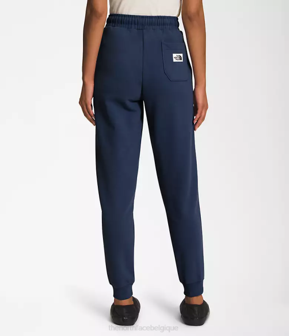 marine du sommet femmes The North Face pantalon de jogging à écusson Heritage 62XR332