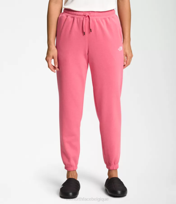 rose cosmo/blanc tnf femmes The North Face pantalon de survêtement en molleton à demi-dôme 62XR982