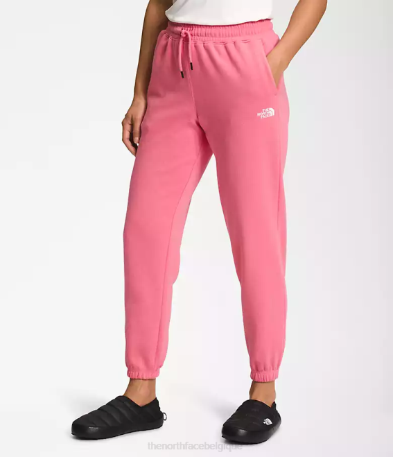 rose cosmo/blanc tnf femmes The North Face pantalon de survêtement en molleton à demi-dôme 62XR982