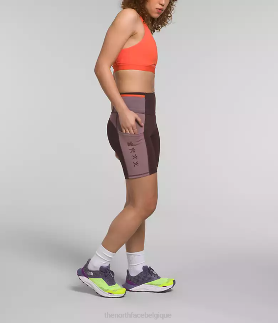 brun charbon/gris fauve femmes The North Face short de vélo trailwear qtm 62XR903