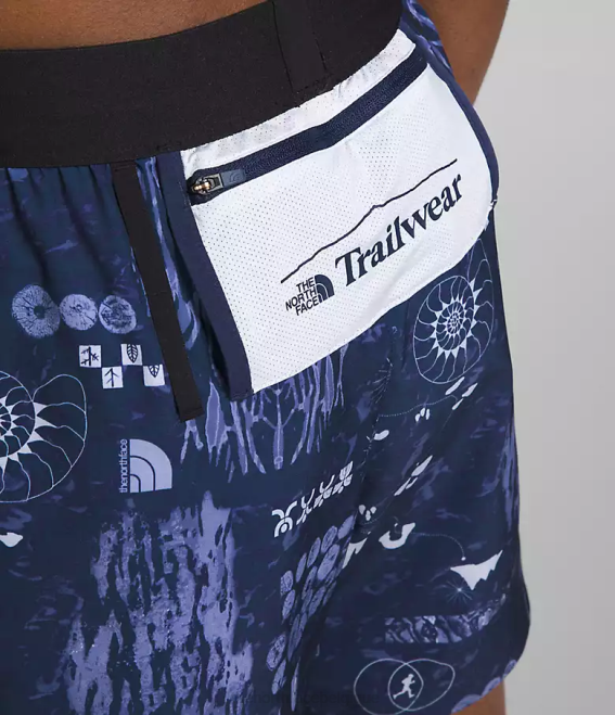 imprimé remix nature summit marine femmes The North Face short trailwear okt trail 62XR625