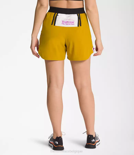 jaune bois de flèche/blanc gardénia femmes The North Face short trailwear okt trail 62XR626