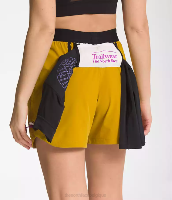 jaune bois de flèche/blanc gardénia femmes The North Face short trailwear okt trail 62XR626