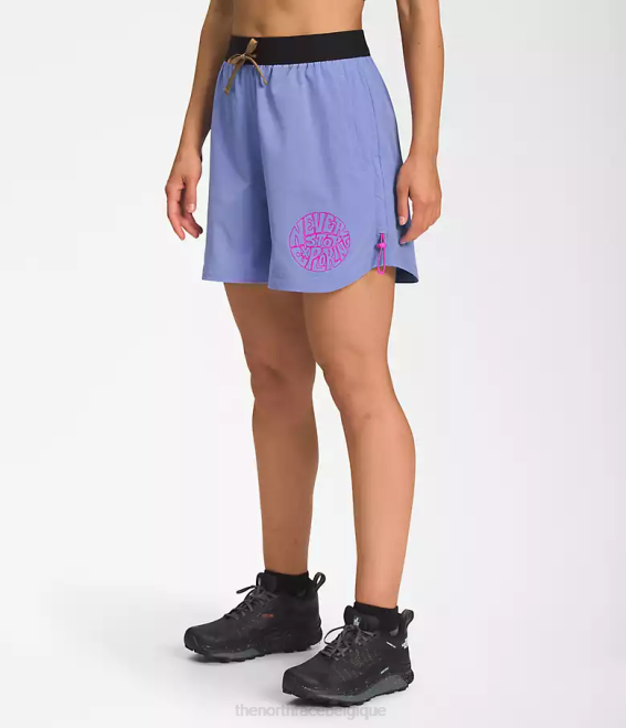 pervenche foncé/brun utilitaire femmes The North Face short trailwear okt trail 62XR624