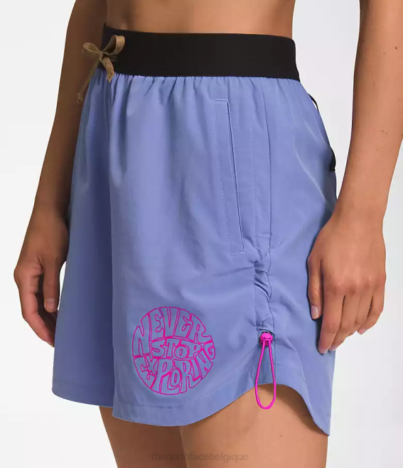 pervenche foncé/brun utilitaire femmes The North Face short trailwear okt trail 62XR624