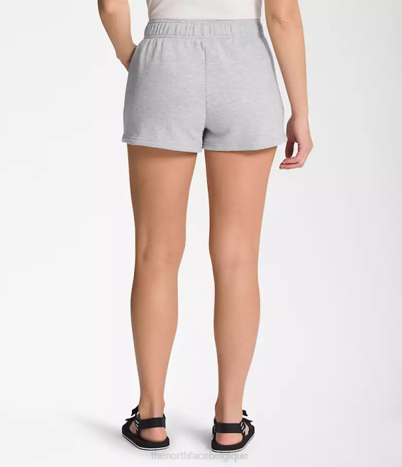 tnf gris clair chiné/tnf blanc femmes The North Face short en molleton demi-dôme 62XR1287