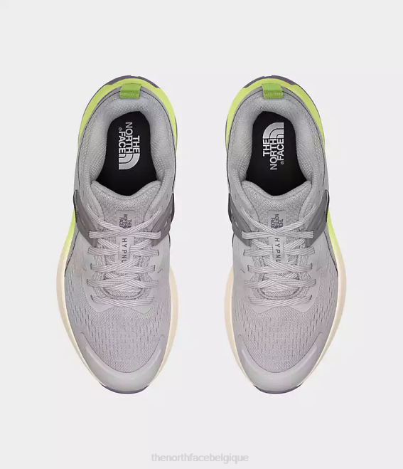 gris étain/led jaune femmes The North Face chaussures d'hypnum 62XR1187