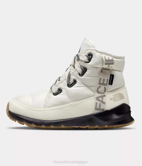 gardénia blanc/tnf noir femmes The North Face bottes imperméables de luxe à lacets Thermoball 62XR815