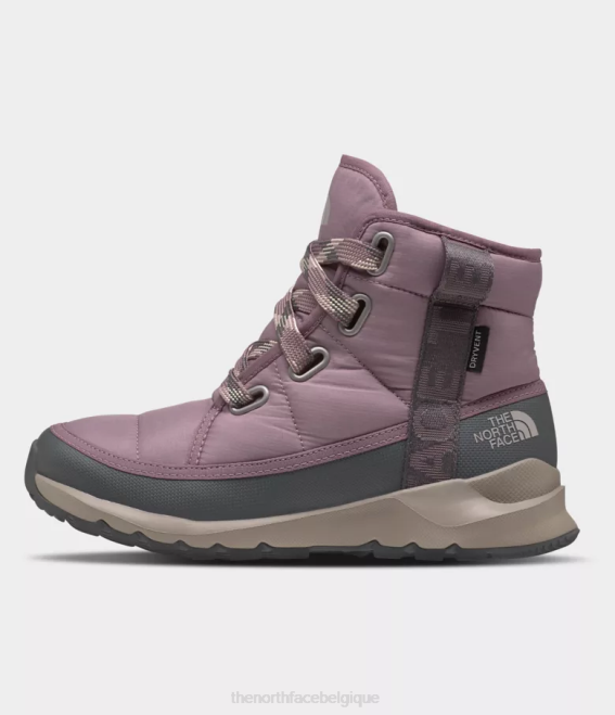 gris fauve/gris asphalte femmes The North Face bottes imperméables de luxe à lacets Thermoball 62XR813