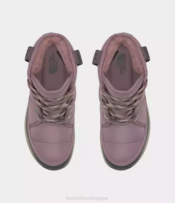 gris fauve/gris asphalte femmes The North Face bottes imperméables de luxe à lacets Thermoball 62XR813