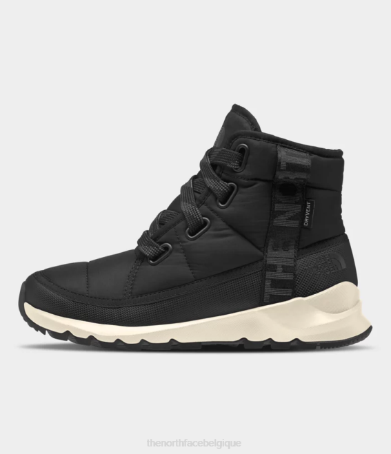 noir tnf/gris asphalte femmes The North Face bottes imperméables de luxe à lacets Thermoball 62XR814