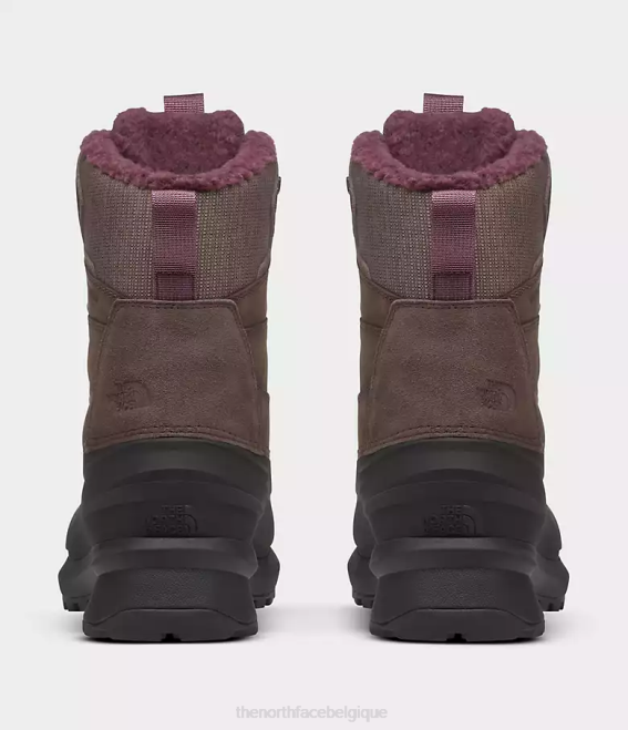 taupe foncé/noir tnf femmes The North Face bottes imperméables chilkat v 400 62XR947