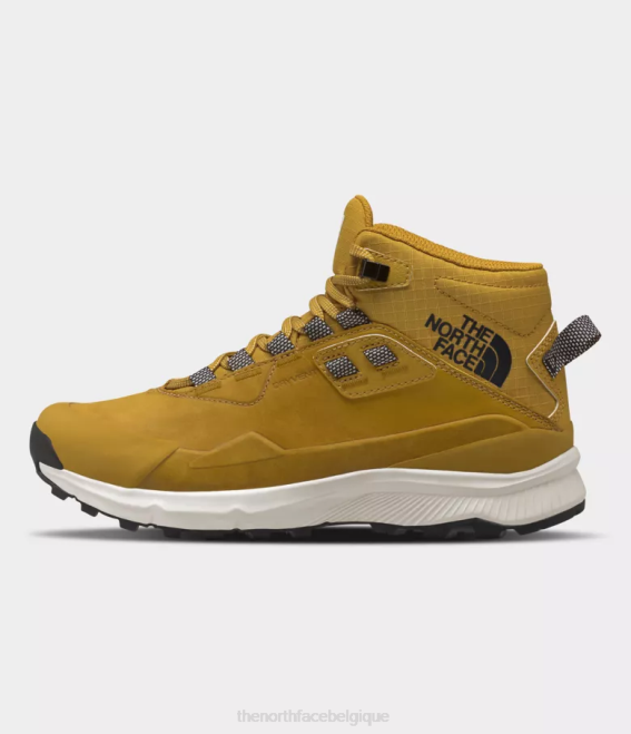 jaune bois de flèche/blanc gardénia femmes The North Face bottes mi-imperméables en cuir cragstone 62XR750
