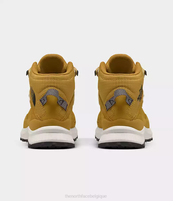 jaune bois de flèche/blanc gardénia femmes The North Face bottes mi-imperméables en cuir cragstone 62XR750