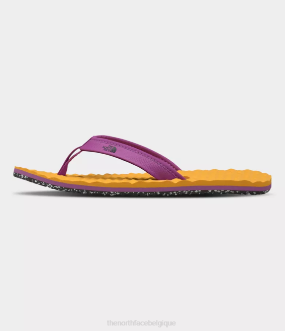 sommet du camp de base fleur de cactus or/violet femmes The North Face base camp mini slip-ons ii 62XR64