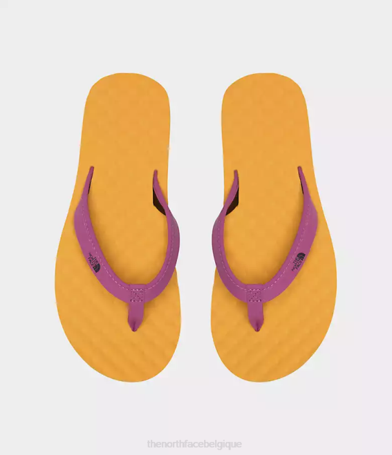 sommet du camp de base fleur de cactus or/violet femmes The North Face base camp mini slip-ons ii 62XR64