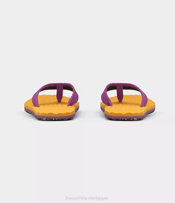 sommet du camp de base fleur de cactus or/violet femmes The North Face base camp mini slip-ons ii 62XR64
