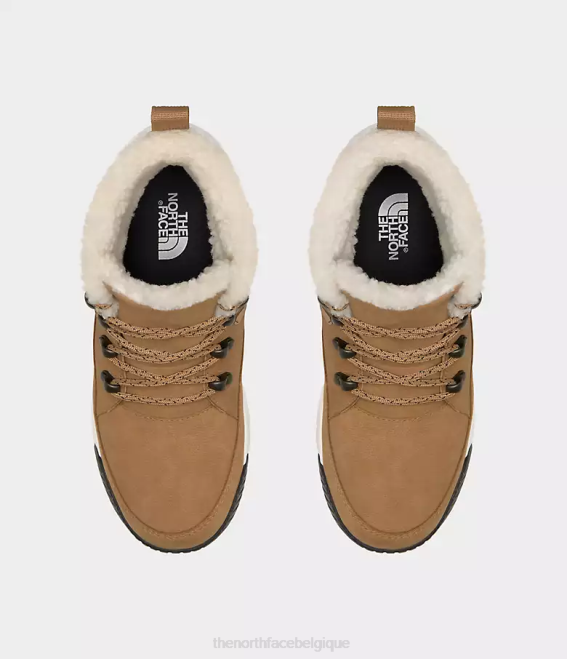 beurre d'amande/tnf noir femmes The North Face bottes imperméables à lacets mi-hautes sierra 62XR1101