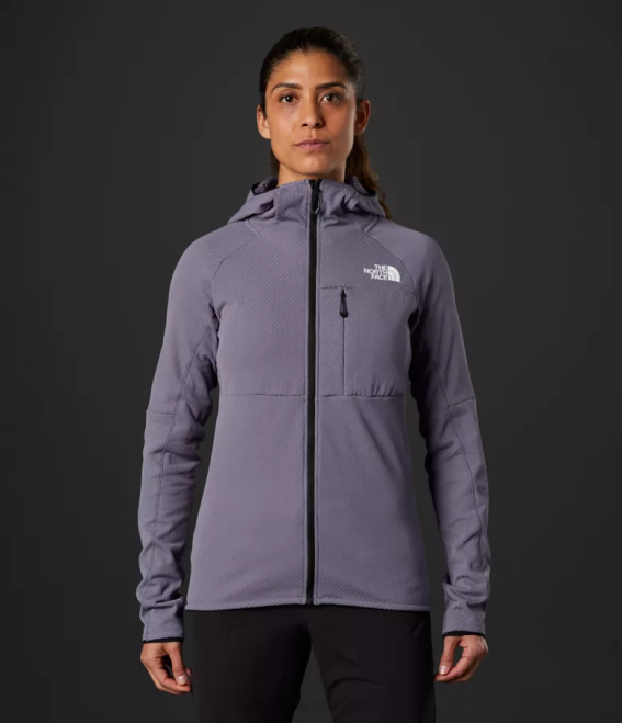 ardoise lunaire femmes The North Face sweat à capuche entièrement zippé Summit Series Futurefleece 62XR738