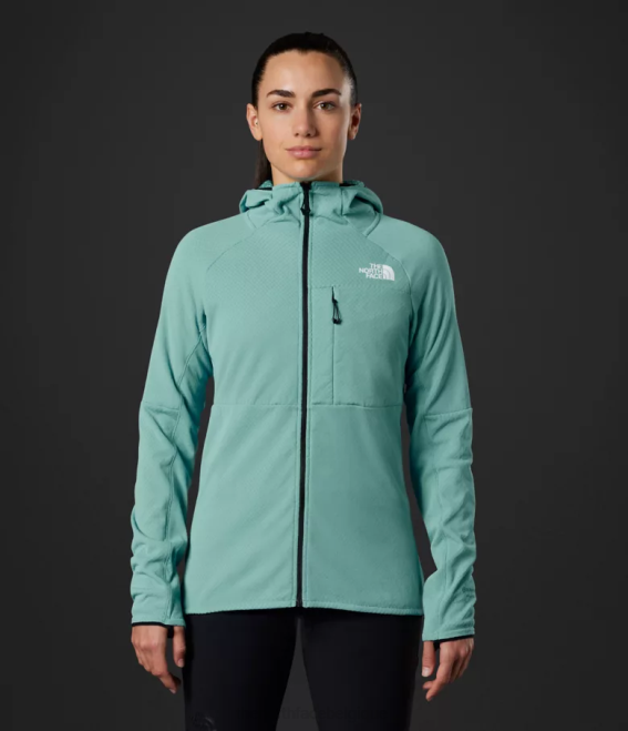 eaux récifales femmes The North Face sweat à capuche entièrement zippé Summit Series Futurefleece 62XR740