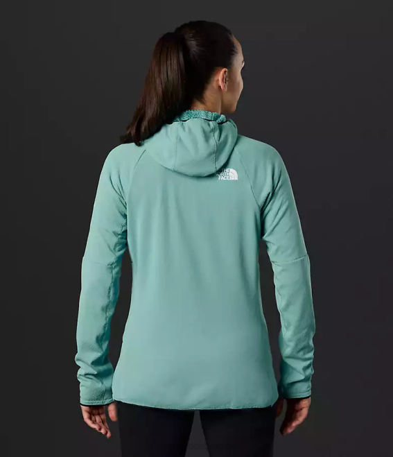 eaux récifales femmes The North Face sweat à capuche entièrement zippé Summit Series Futurefleece 62XR740