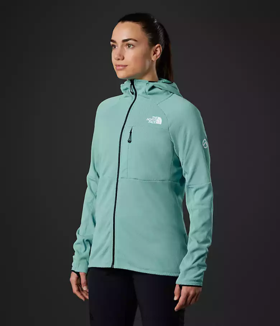 eaux récifales femmes The North Face sweat à capuche entièrement zippé Summit Series Futurefleece 62XR740