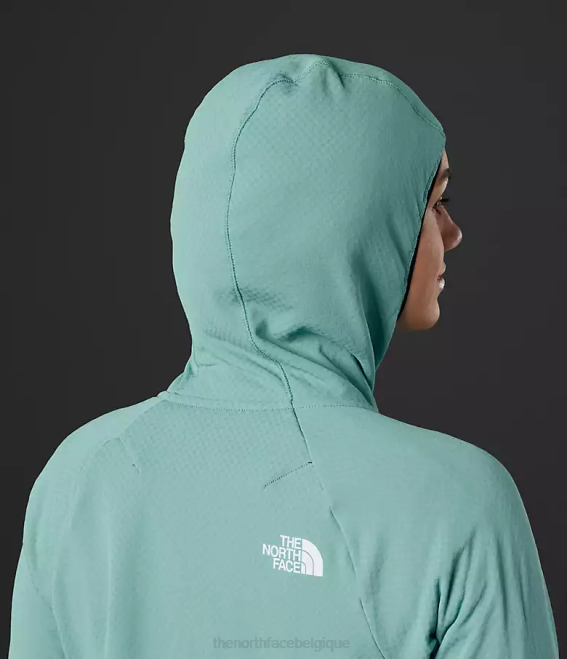 eaux récifales femmes The North Face sweat à capuche entièrement zippé Summit Series Futurefleece 62XR740