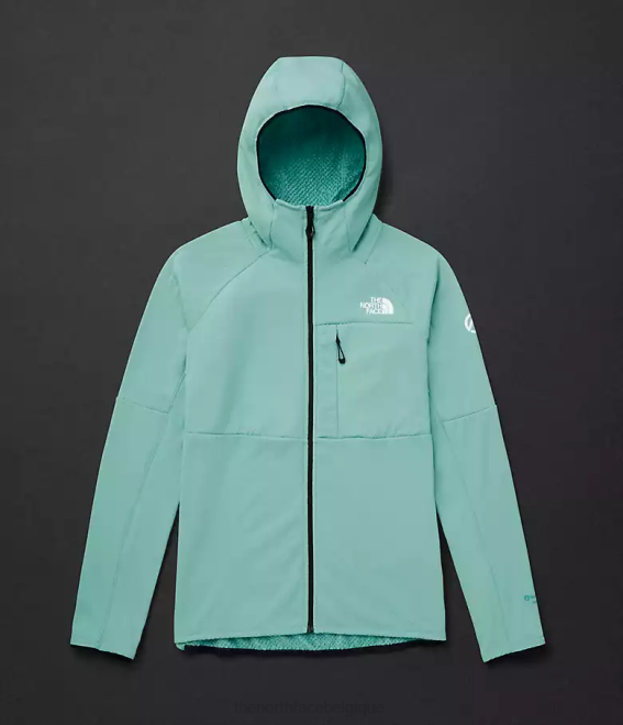 eaux récifales femmes The North Face sweat à capuche entièrement zippé Summit Series Futurefleece 62XR740