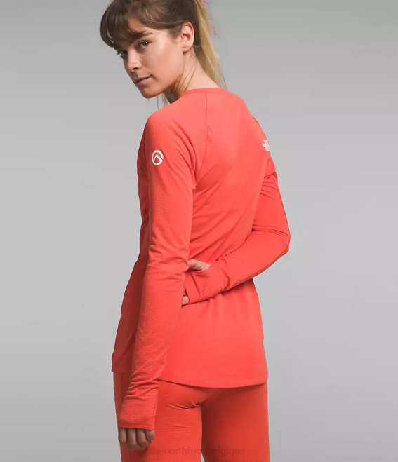 orange rayonnant femmes The North Face équipage Summit Series Pro 120 62XR902